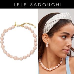 LELE SADOUGHI ROSÉ COLLECTOR PEARL NECKLACE PINK 125$